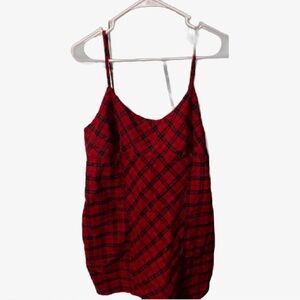 Red Plaid Women's Dress